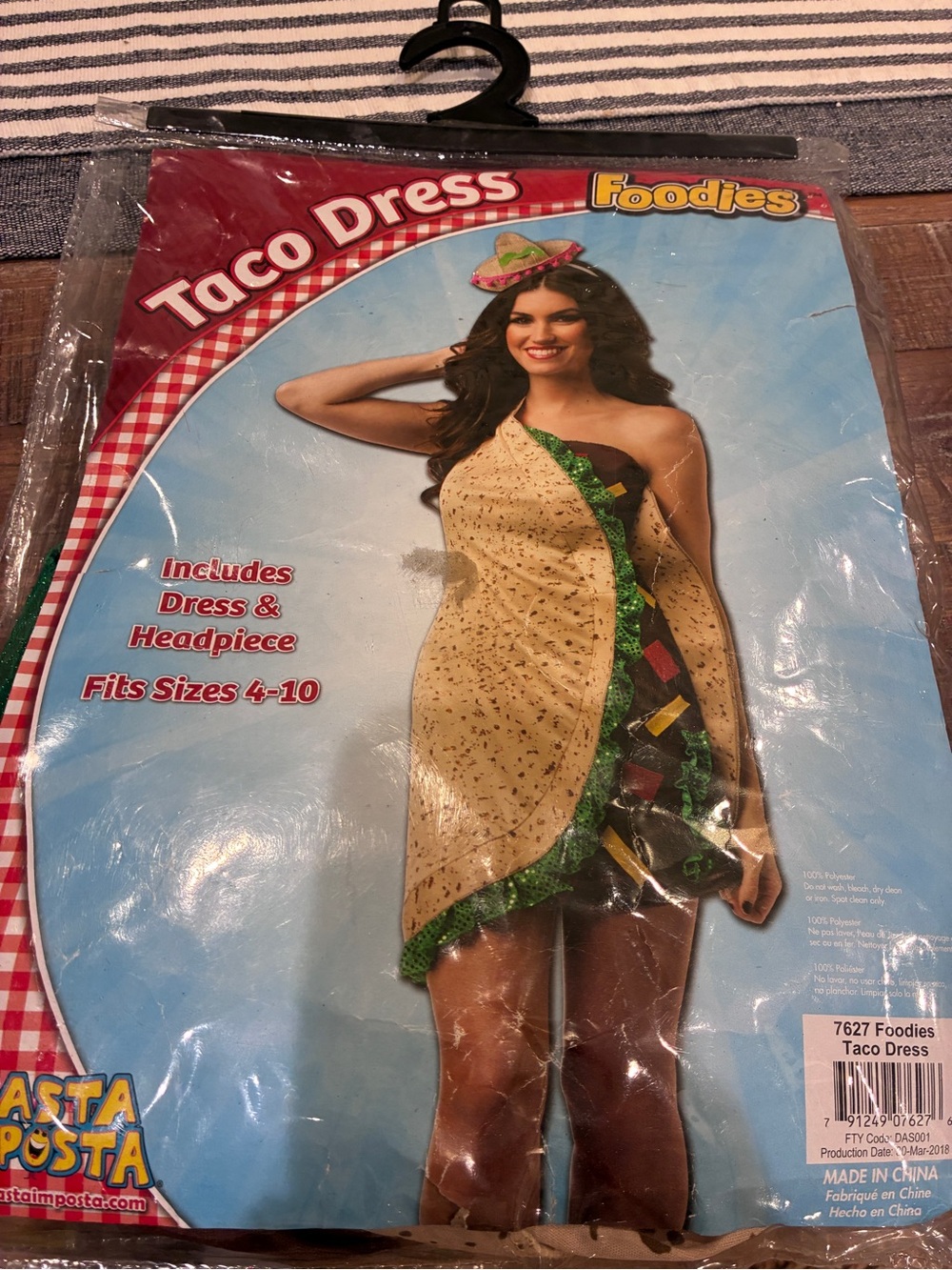 Taco Dress Costume - Yellow Taco Shell Party Dress with Headpiece